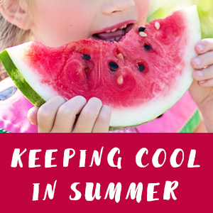keep cool, summer, treat, girl, watermelon