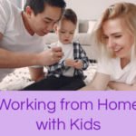 Parents colour with their child, work from home with kids