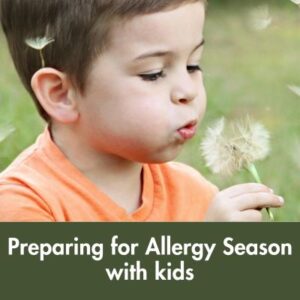 kid blowing dandelion, kinder buddies, oakville daycare, allergies in kids
